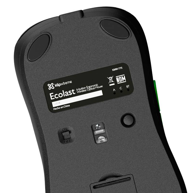Mouse Inalámbrico Klip Xtreme Ecolast KMW-775 Bluetooth USB-C Recargable Silencioso 5
