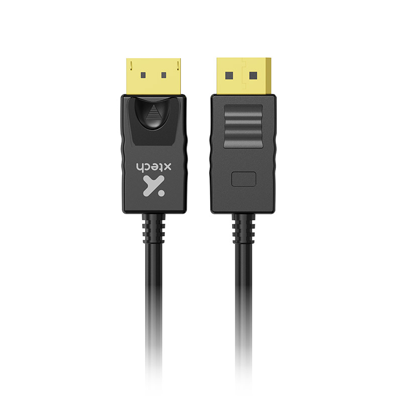 Cable DisplayPort (M) a DisplayPort (M) Xtech, DP 1.2, 32 AWG, 4K 60Hz, 1.8 Metros, Negro 1