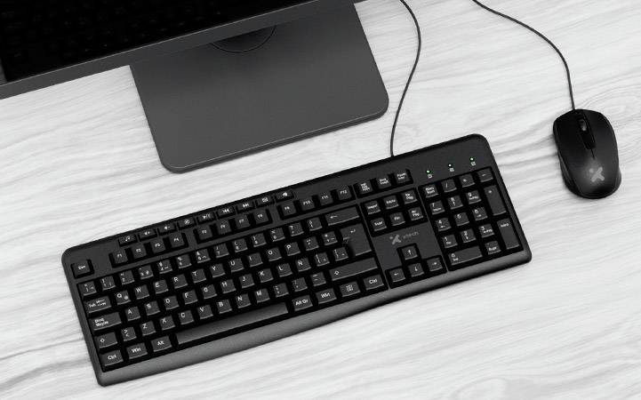 Kit Teclado y Mouse Xtech XTK-302S USB Multimedia Español Oficina Hogar 4