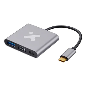 Adaptador Multipuerto Xtech XTC-566, USB-C a HDMI (H), USB-C (H), USB 3.0(H), Aluminio