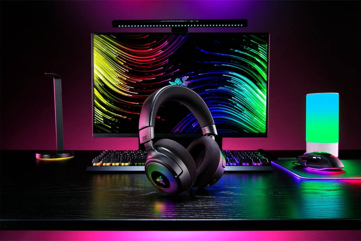 Auriculares Gaming Inalámbricos Razer Kraken V4, Wireless 2.4GHz, Bluetooth 5.3, USB-C, Negro 8