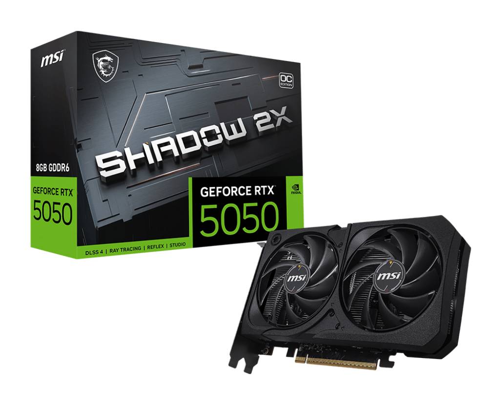 Tarjeta de Video MSI NVIDIA GeForce RTX 5050 SHADOW 2X OC 8GB GDDR6 PCIe 5.0 2