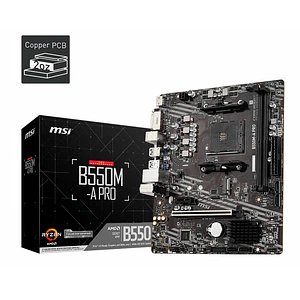 Placa Madre MSI B550M-A PRO Scoket AMD AM4 DDR4 HDMI, DVI-D, LAN Gigabit Micro-ATX 