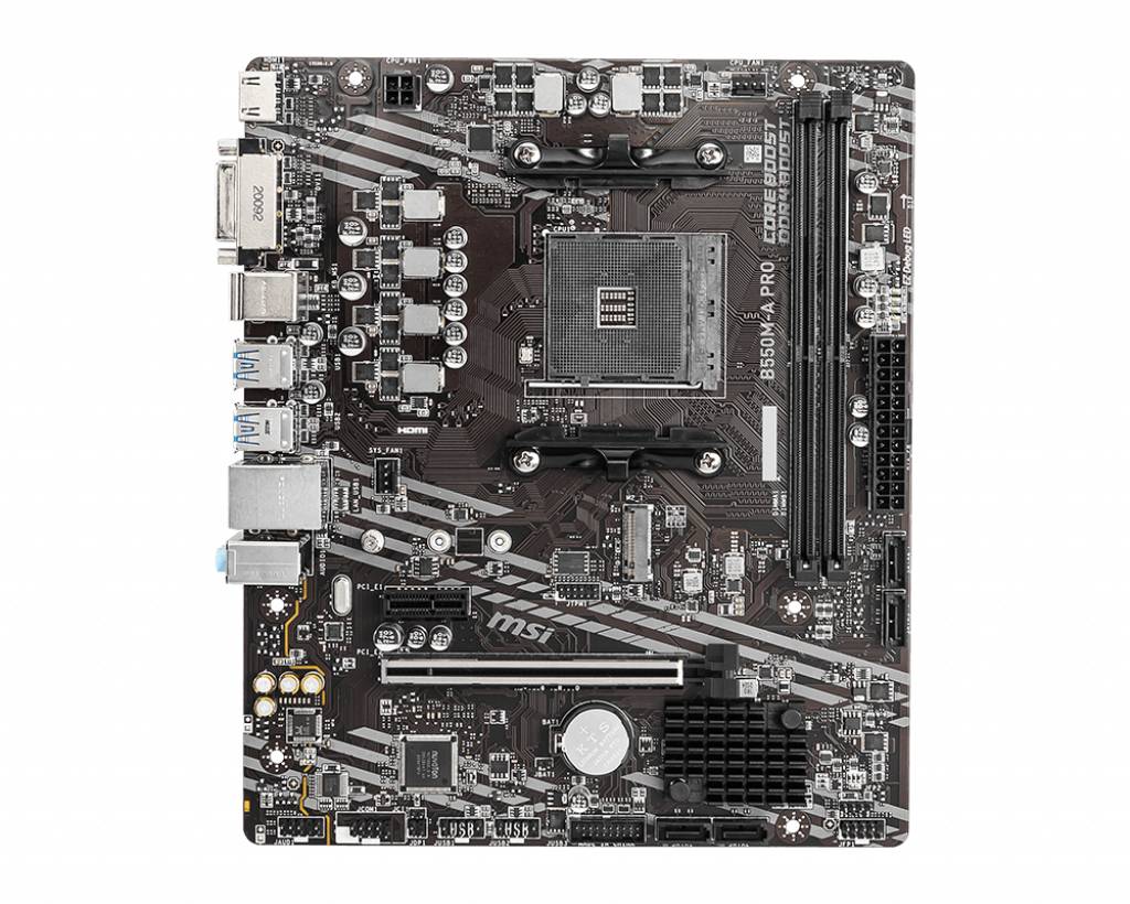 Placa Madre MSI B550M-A PRO Scoket AMD AM4 DDR4 HDMI, DVI-D, LAN Gigabit Micro-ATX  3