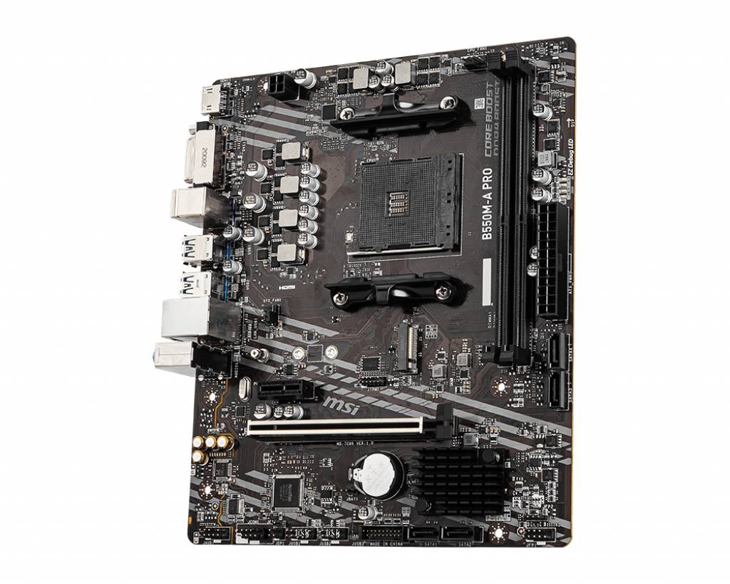Placa Madre MSI B550M-A PRO Scoket AMD AM4 DDR4 HDMI, DVI-D, LAN Gigabit Micro-ATX  4