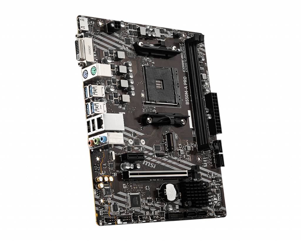 Placa Madre MSI B550M-A PRO Scoket AMD AM4 DDR4 HDMI, DVI-D, LAN Gigabit Micro-ATX  5