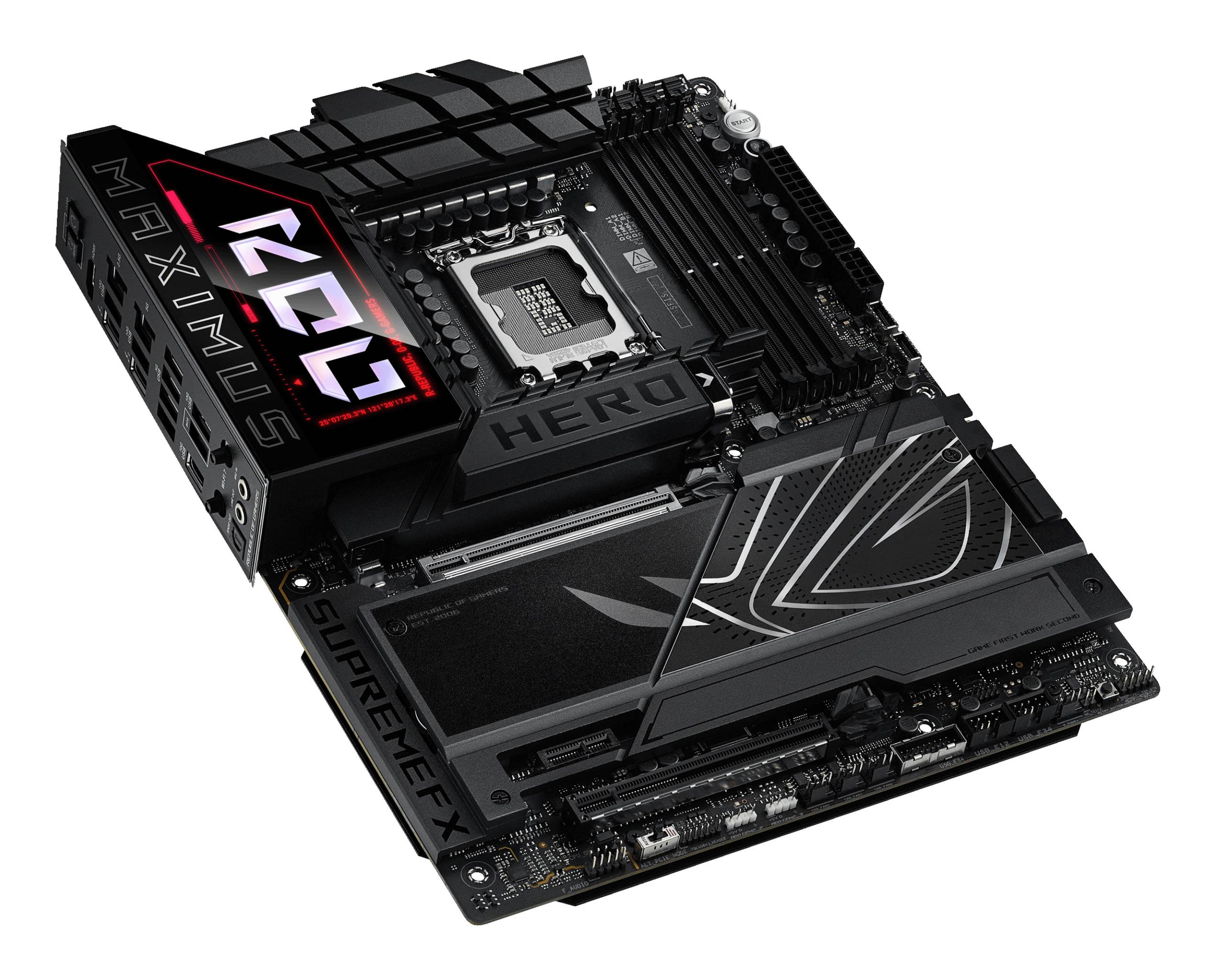 Placa Madre ASUS ROG MAXIMUS Z890 HERO Intel Z890 LGA1851 4xDDR5, 6xM.2, 4x SATA, WiFi 7 ATX 4