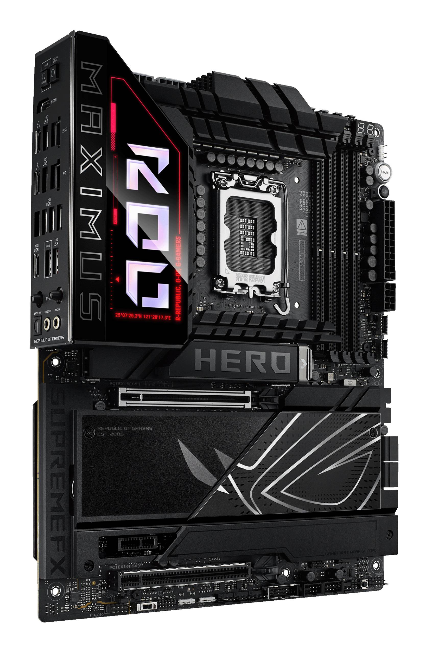 Placa Madre ASUS ROG MAXIMUS Z890 HERO Intel Z890 LGA1851 4xDDR5, 6xM.2, 4x SATA, WiFi 7 ATX 6