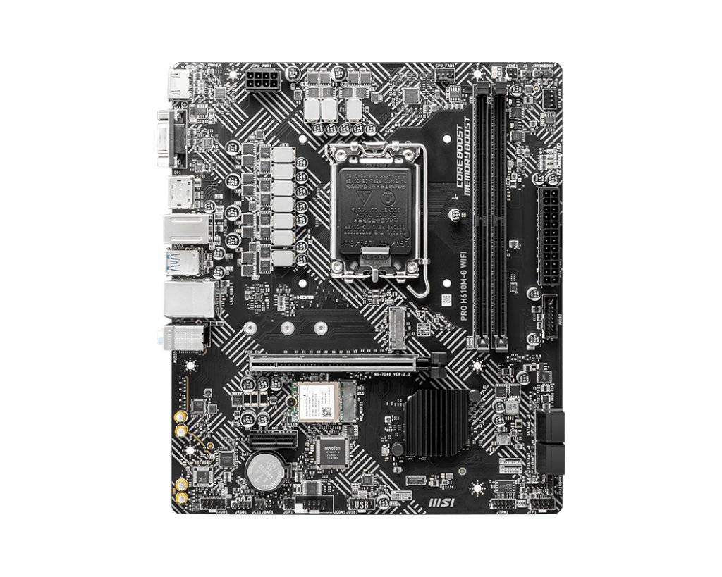 Placa Madre MSI PRO H610M-G WiFi DDR5, LGA 1700, 2x DDR5, HDMI, DP, Wi-Fi 6E, m-ATX (BULK) 2