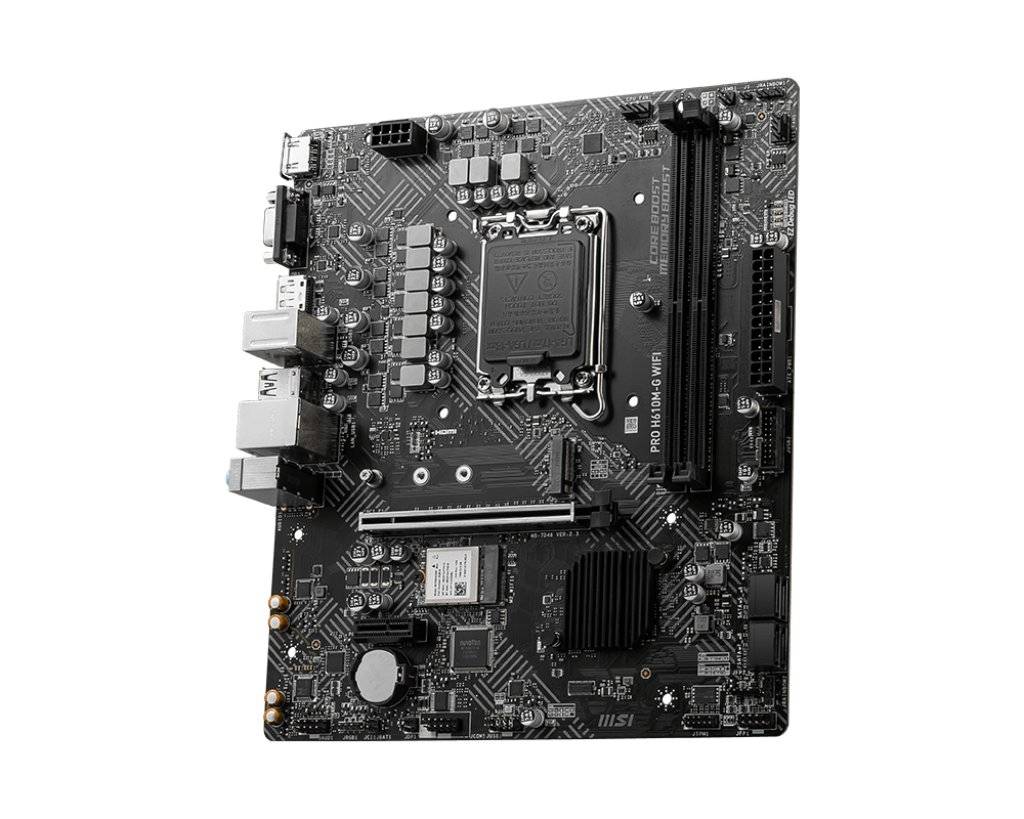Placa Madre MSI PRO H610M-G WiFi DDR5, LGA 1700, 2x DDR5, HDMI, DP, Wi-Fi 6E, m-ATX (BULK) 3