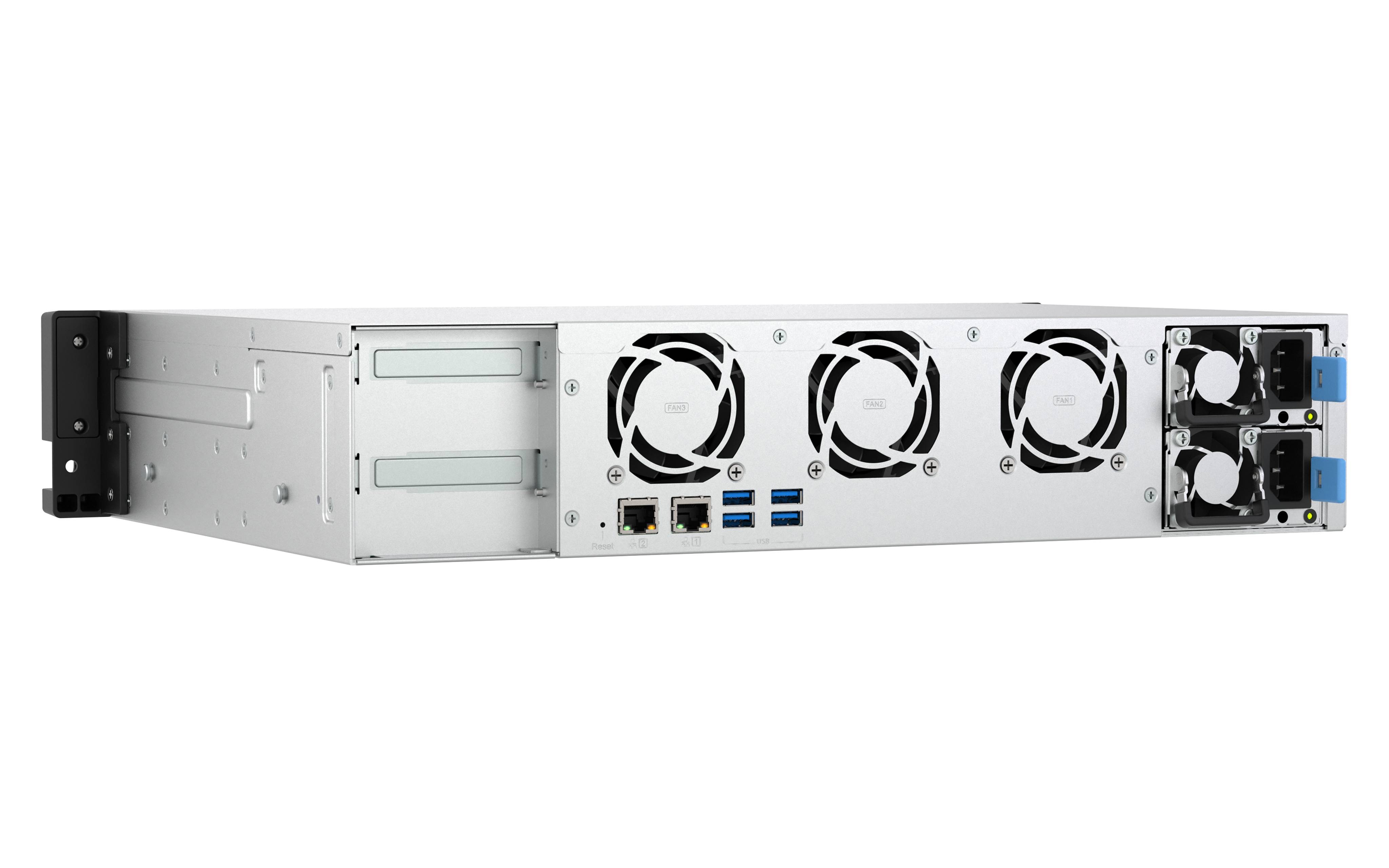 NSA QNAP TS-855eU-RP-8G, Intel Atom C5125 8 núcleos, RAM 8GB, 2U 8 bahías con doble 2.5GbE 2