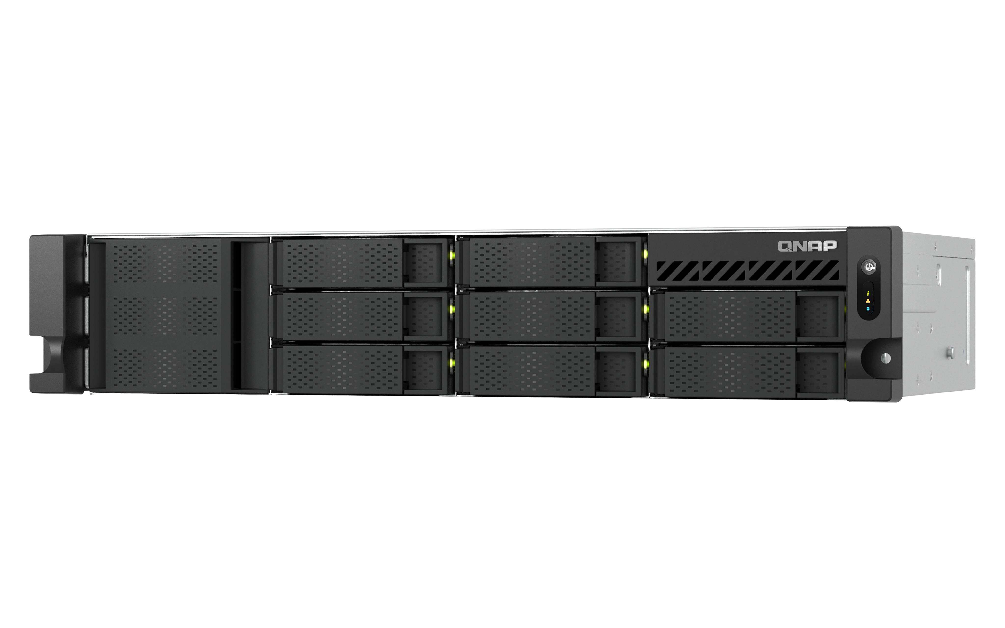 NSA QNAP TS-855eU-RP-8G, Intel Atom C5125 8 núcleos, RAM 8GB, 2U 8 bahías con doble 2.5GbE 6