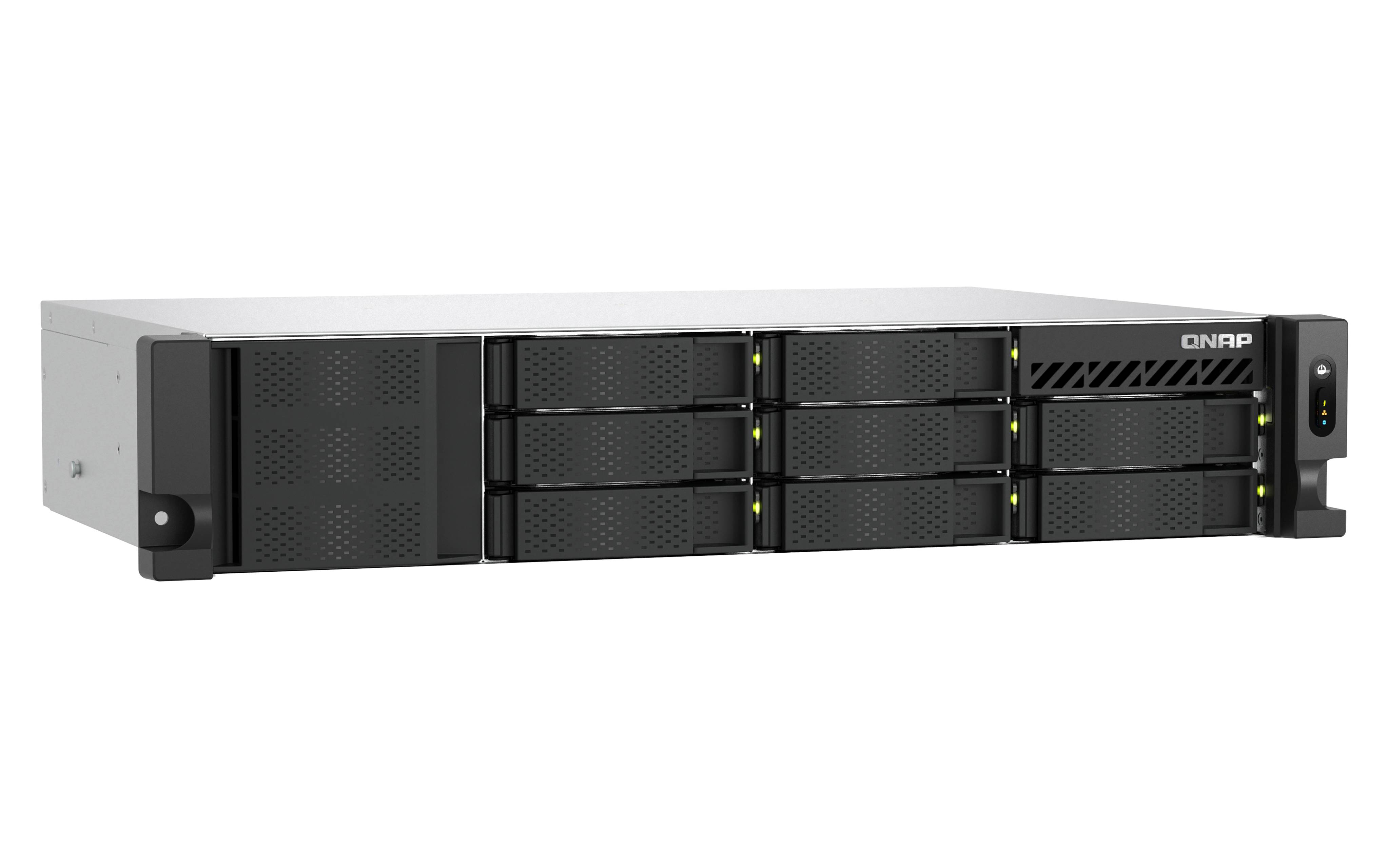 NSA QNAP TS-855eU-RP-8G, Intel Atom C5125 8 núcleos, RAM 8GB, 2U 8 bahías con doble 2.5GbE 8