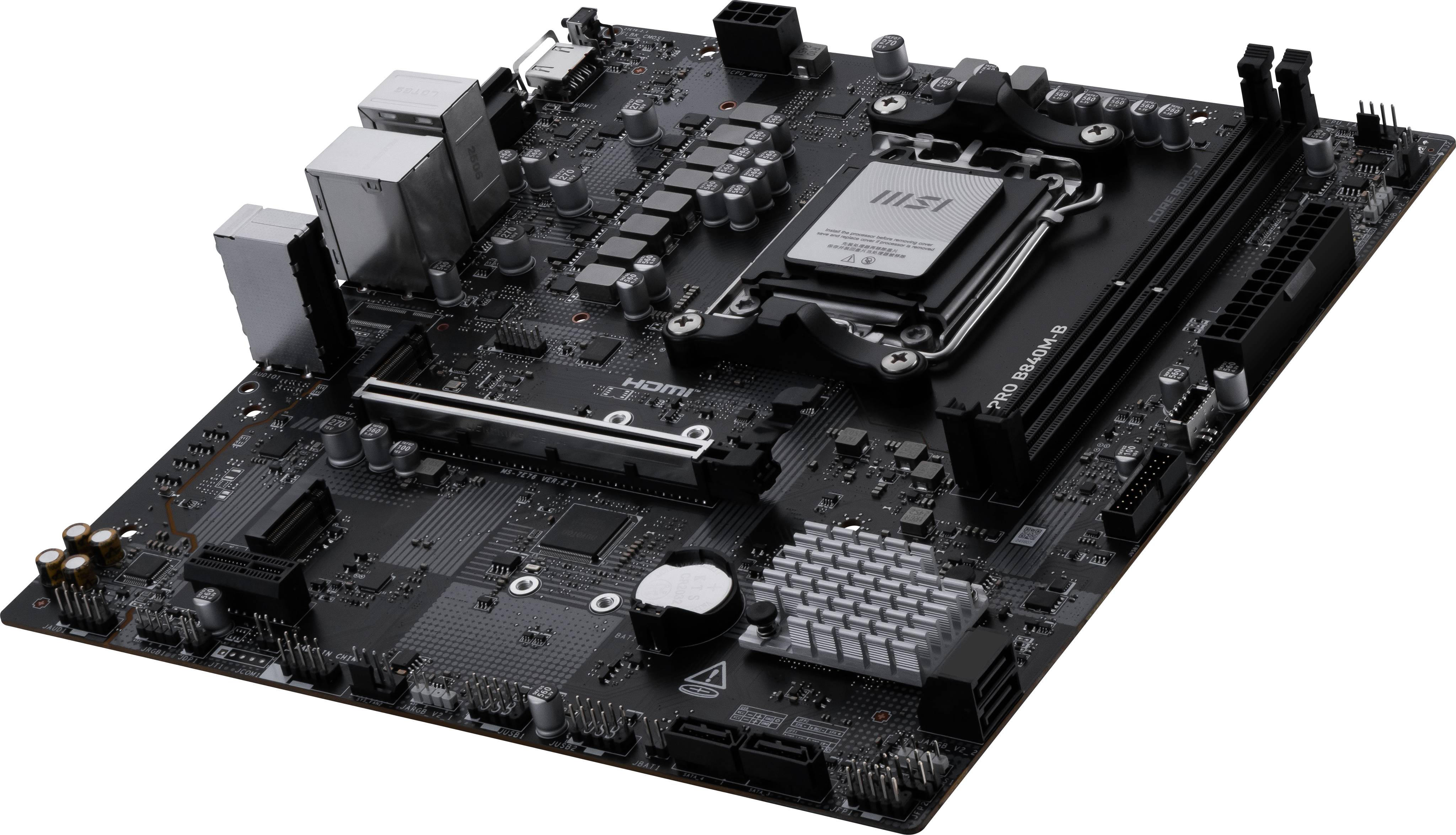 Placa Madre MSI PRO B840M-B Socket AMD AM5, 2xDDR5 2xM.2 PCIe 4.0, 4xSATA, HDMI, Micro-ATX 4