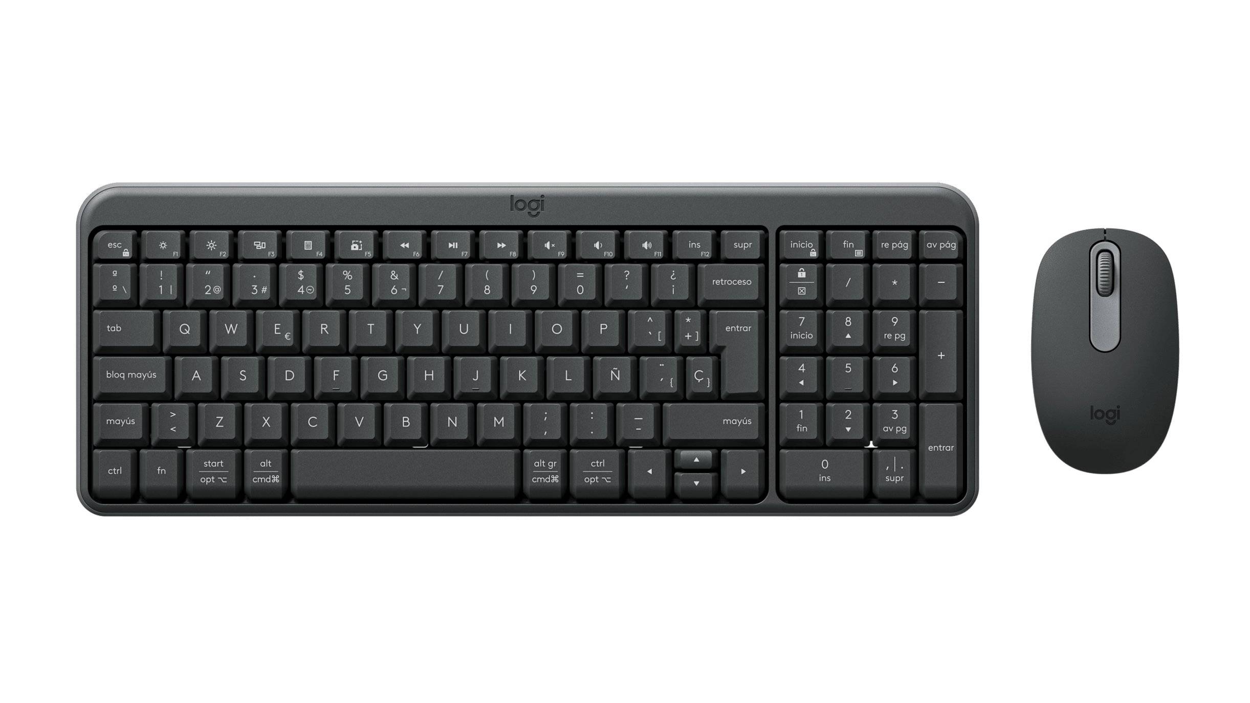 Kit Teclado y mouse Logitech MK250, 1000 DPI, Bluetooh low energy, Inalambrico, Grafito 7