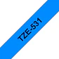 Cinta Brother TZe531 12mm Negro/Azul 8m para PT-H110/E300/E550W/D600VP - Miniatura 1