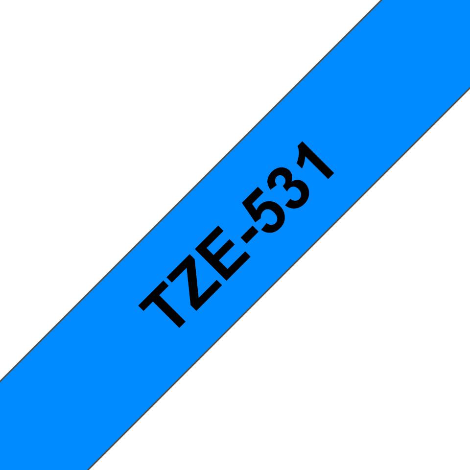 Cinta Brother TZe531 12mm Negro/Azul 8m para PT-H110/E300/E550W/D600VP 2