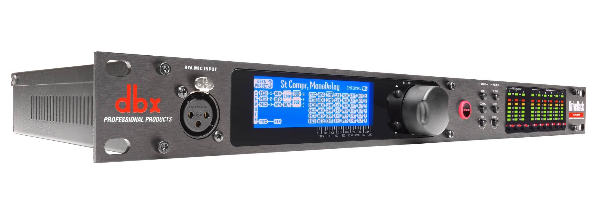 Procesador DBX DriveRack VENU360 Gestión 3x6 con AutoEQ, AFS y Control Móvil 3