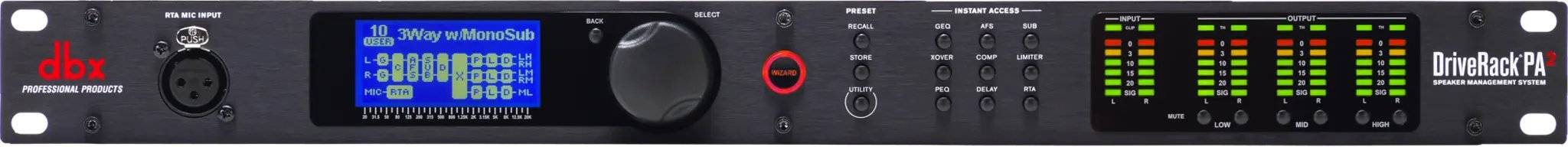 Procesador de Audio DBX DriveRack PA2 Gestión Completa de Altavoces con AutoEQ y AFS 1