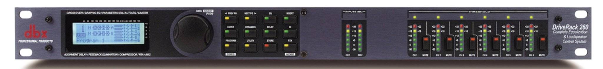 Procesador de Audio DBX DriveRack 260 2x6 DSP EQ Crossover Compresor AFS 1