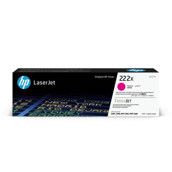 Tóner HP 222X Magenta Original LaserJet de Alta Capacidad para Impresión Profesional 1