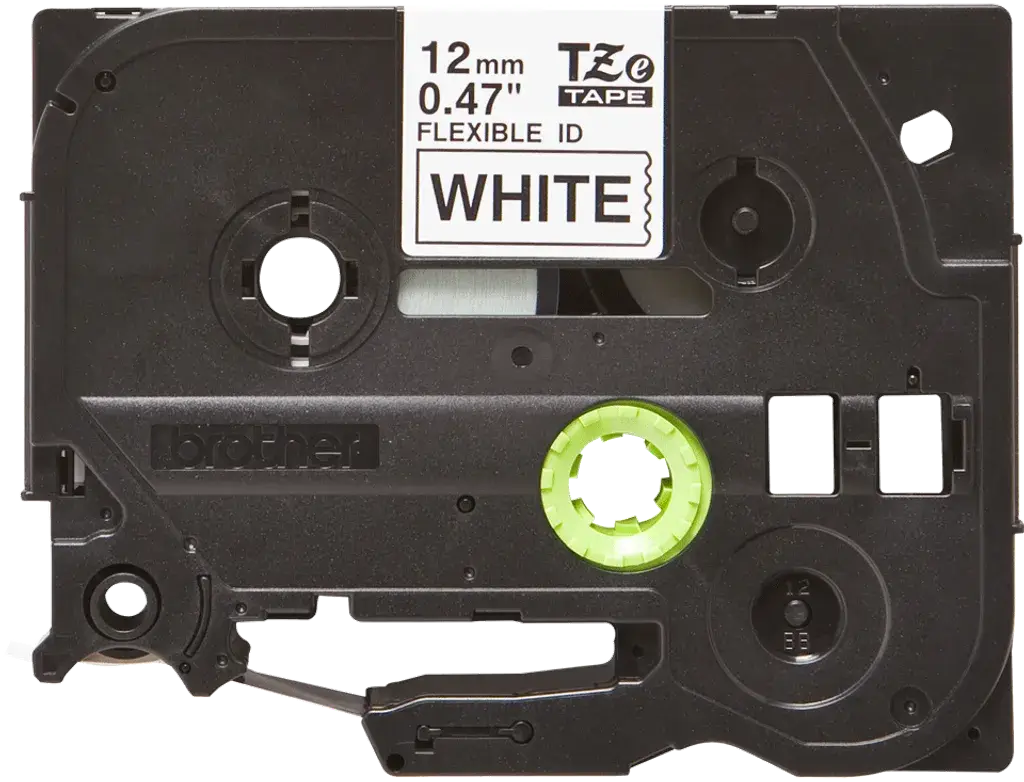 Cinta Laminada Flexible Brother TZEFX231, Texto Negro sobre Fondo Blanco, 12mm, 8 Metros 1