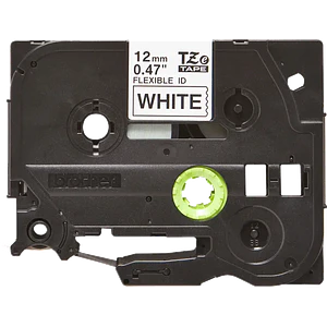 Cinta Laminada Flexible Brother TZEFX231, Texto Negro sobre Fondo Blanco, 12mm, 8 Metros