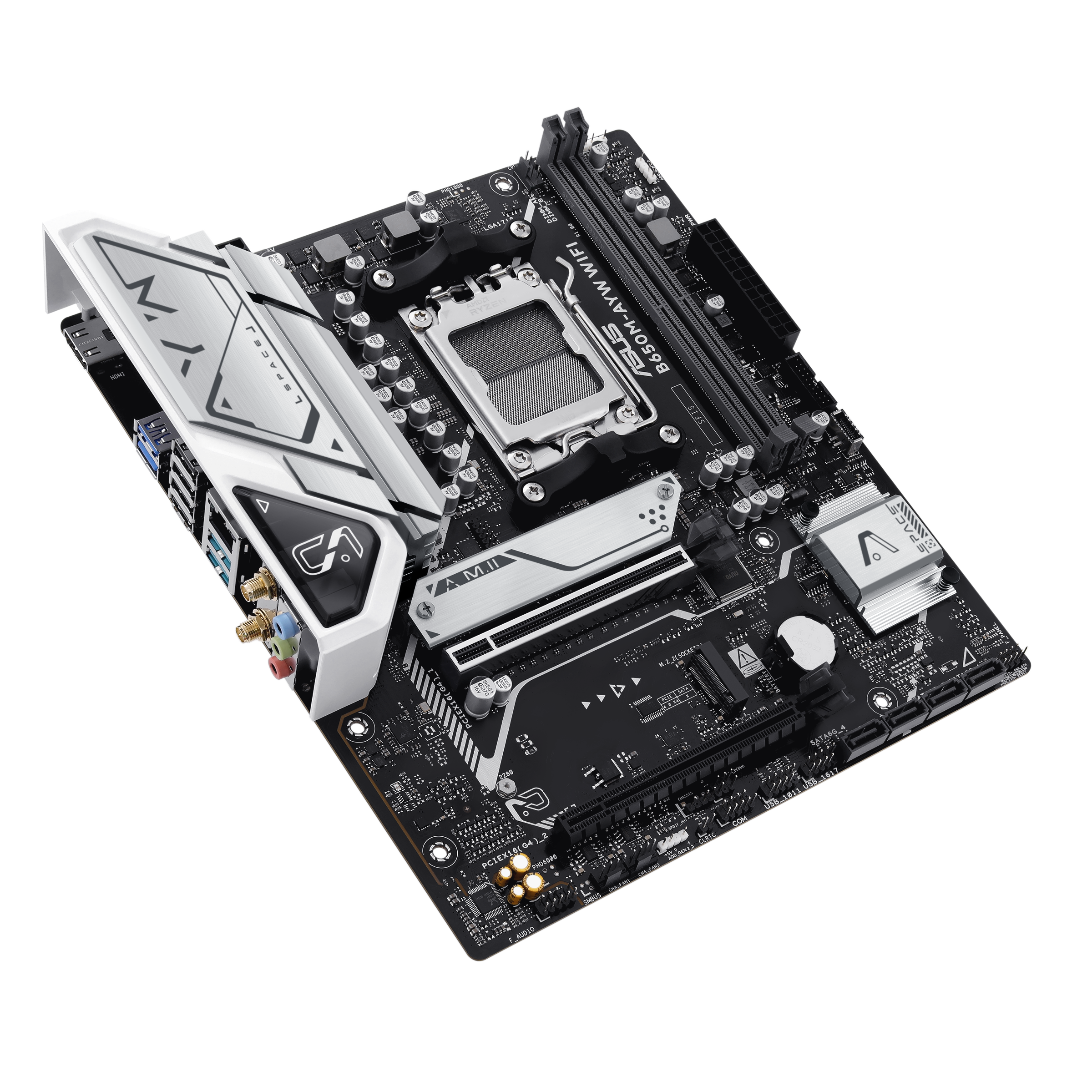 Placa Madre ASUS B650M-AYW WiFi, Socket AM5, 2x DDR5, 2x NVMe, Wi-Fi 6, 2.5 GbE, Micro-ATX 5