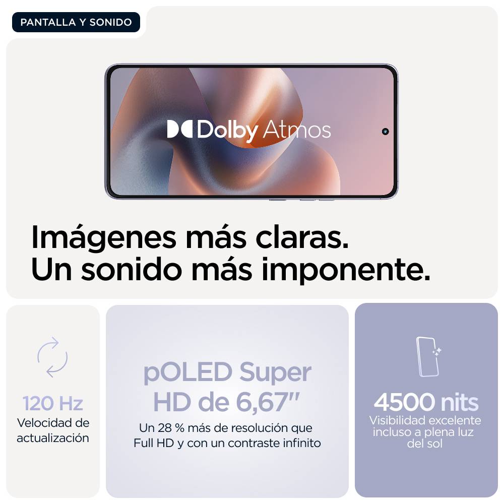 Smartphone Motorola Moto G86 5G 256GB, Pantalla 6,67