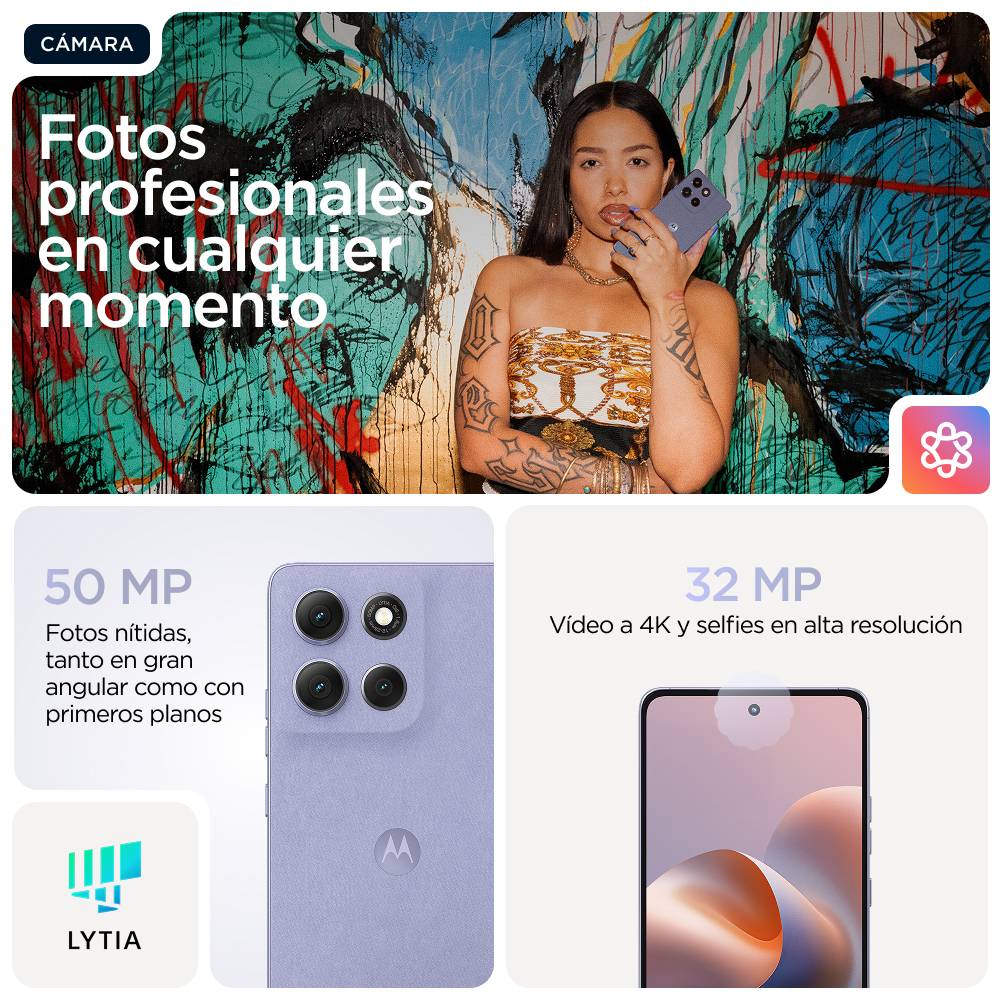Smartphone Motorola Moto G86 5G 256GB, Pantalla 6,67