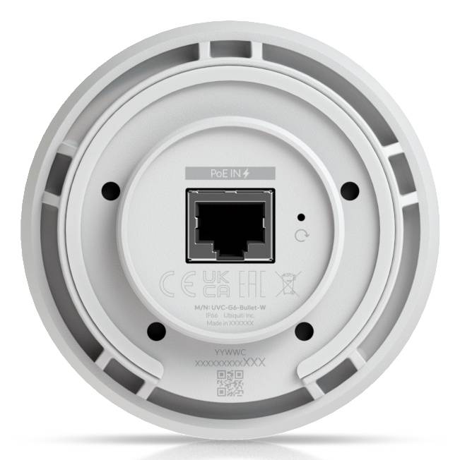 Cámara IP Ubiquiti UniFi G6 Bullet 4K PoE 8MP IR AI IP67 Blanca 7