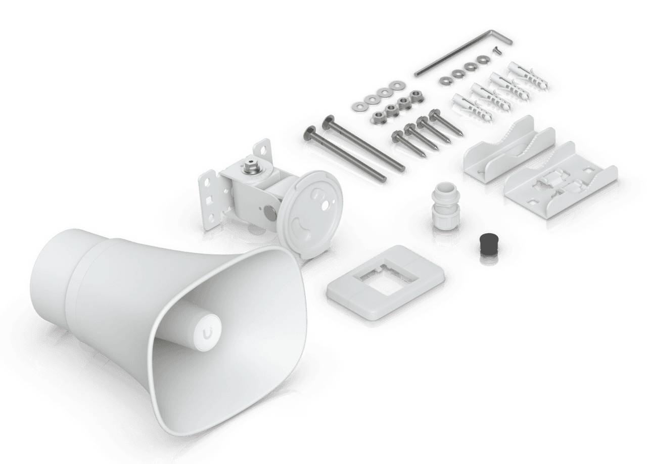 Altavoz IP UBIQUITI AI Horn Speaker PoE+ IP66 para alertas de seguridad y UniFi Protect 13