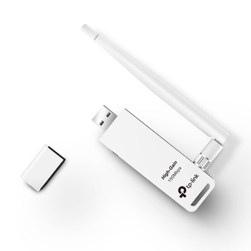 Adaptador USB TP-Link TL-WN722N - Wi-Fi 150Mbps, Antena Desmontable 4dBi Alta Ganancia 3