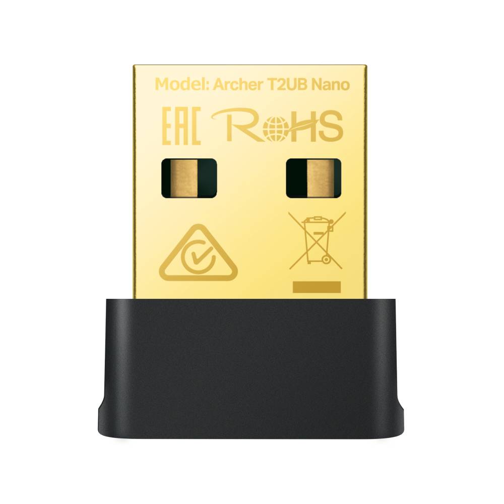 Adaptador de red USB AC600 Nano Wi-Fi Bluetooth 4.2 TP-Link Archer T2UB Nano, Doble banda 1