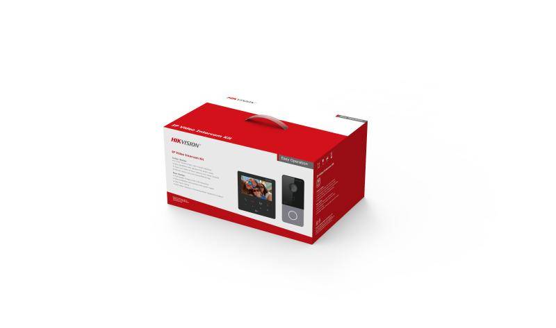Kit Videoportero IP Hikvision DS KIS606 P para Condominios, 1080p PoE Pantalla 4.3 Wi Fi 4