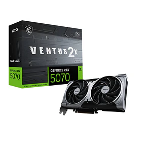 Tarjeta de Video MSI NVIDIA GeForce RTX 5070 Ventus 2X OC 12GB GDDR7 28 Gbps 192-bit PCIe 5.0