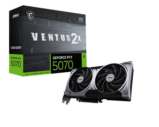 Tarjeta de Video MSI NVIDIA GeForce RTX 5070 Ventus 2X OC 12GB GDDR7 28 Gbps 192-bit PCIe 5.0 2