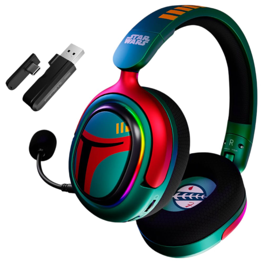 Audífonos Gamer inalámbricos Primus Arcus 380BT PBH-S380BF, con Micrófono, RGB, Boba Fett 3