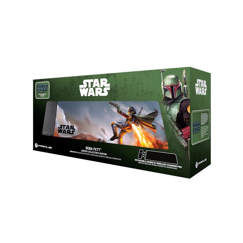 Mousepad con Base de Carga Inalámbrica Primus Arena Pro Star Wars Limited Edition, Boba Fett  4