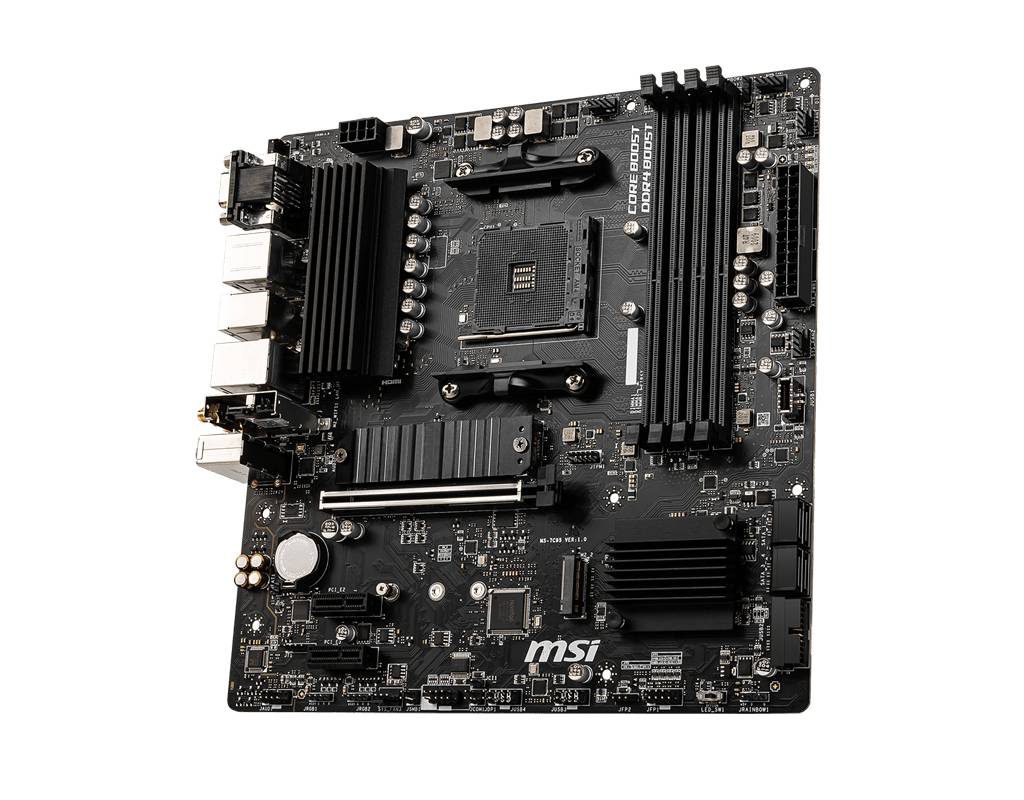 Placa Madre MSI B550M PRO-VDH WIFI, AMD B550, Socket AM4, 4xDDR4, 2xM2, Micro-ATX 4