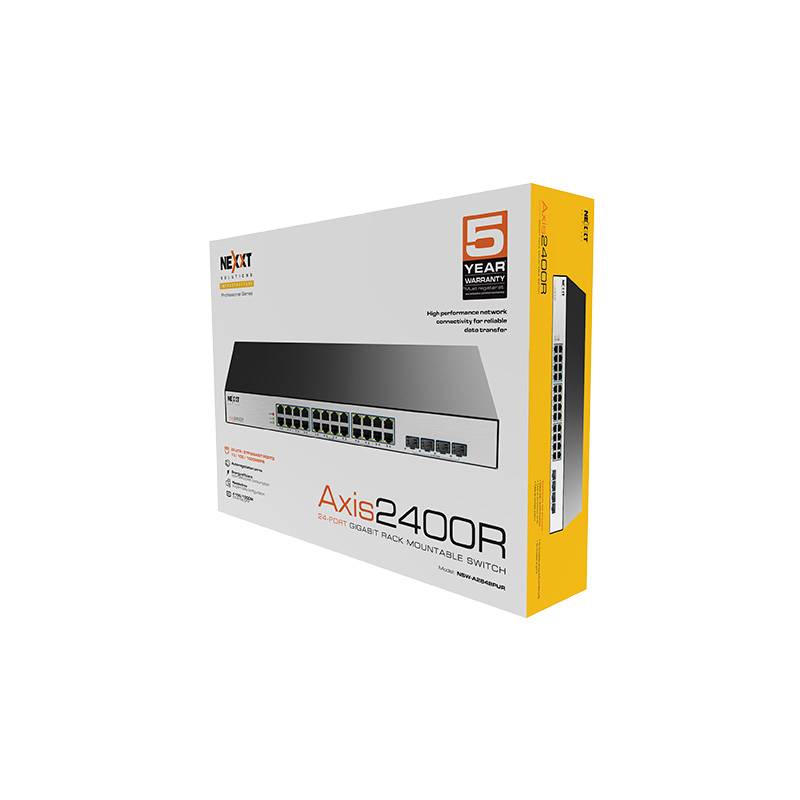 Switch Nexxt Axis2400R 24 Puertos PoE+ Gigabit Rack Alto Rendimiento Empresarial 6
