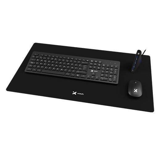 Kit de Teclado y Mouse Inalámbrico Xtech 320S, Incluye Mousepad XL y HUB USB 3.0 de 4 puertos   1