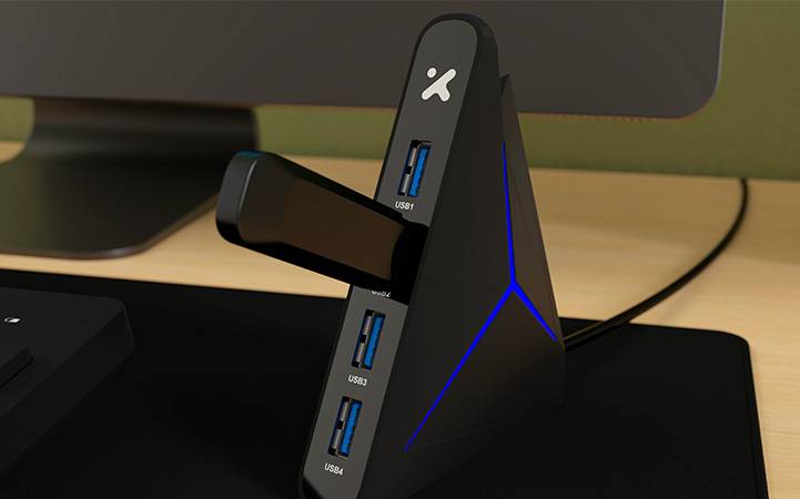 Kit de Teclado y Mouse Inalámbrico Xtech 320S, Incluye Mousepad XL y HUB USB 3.0 de 4 puertos   4