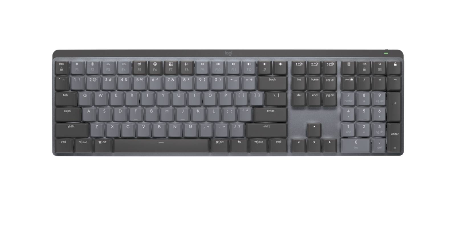 Teclado Mecánico Inalámbrico Logitech MX Mechanical, Bluetooth, USB, Graphite, Español 1