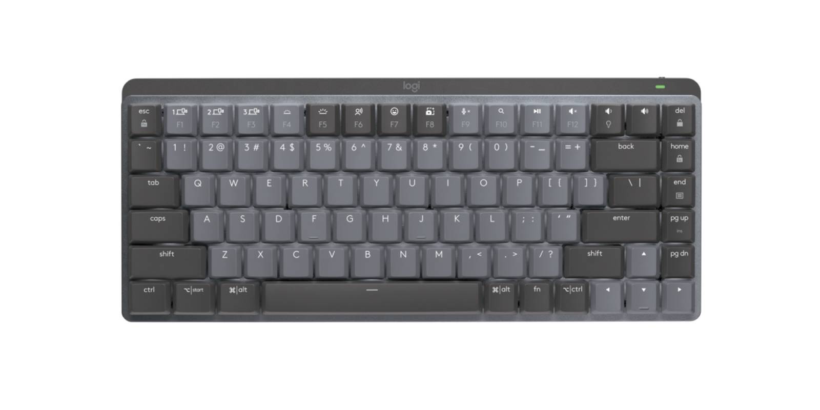 Teclado Mecánico Logitech MX Mechanical Mini, Bluetooth / Dongle USB, Grafito, Español 2
