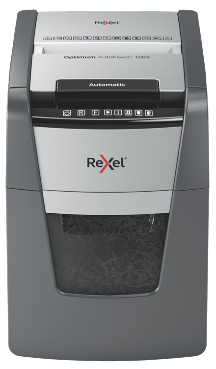 Trituradora de Papel Rexel Optimum AutoFeed 100X, Hasta 100 Hojas, Ciclo 30 Minutos 1
