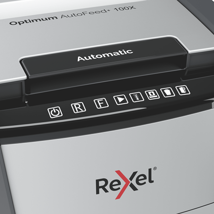 Trituradora de Papel Rexel Optimum AutoFeed 100X, Hasta 100 Hojas, Ciclo 30 Minutos 5