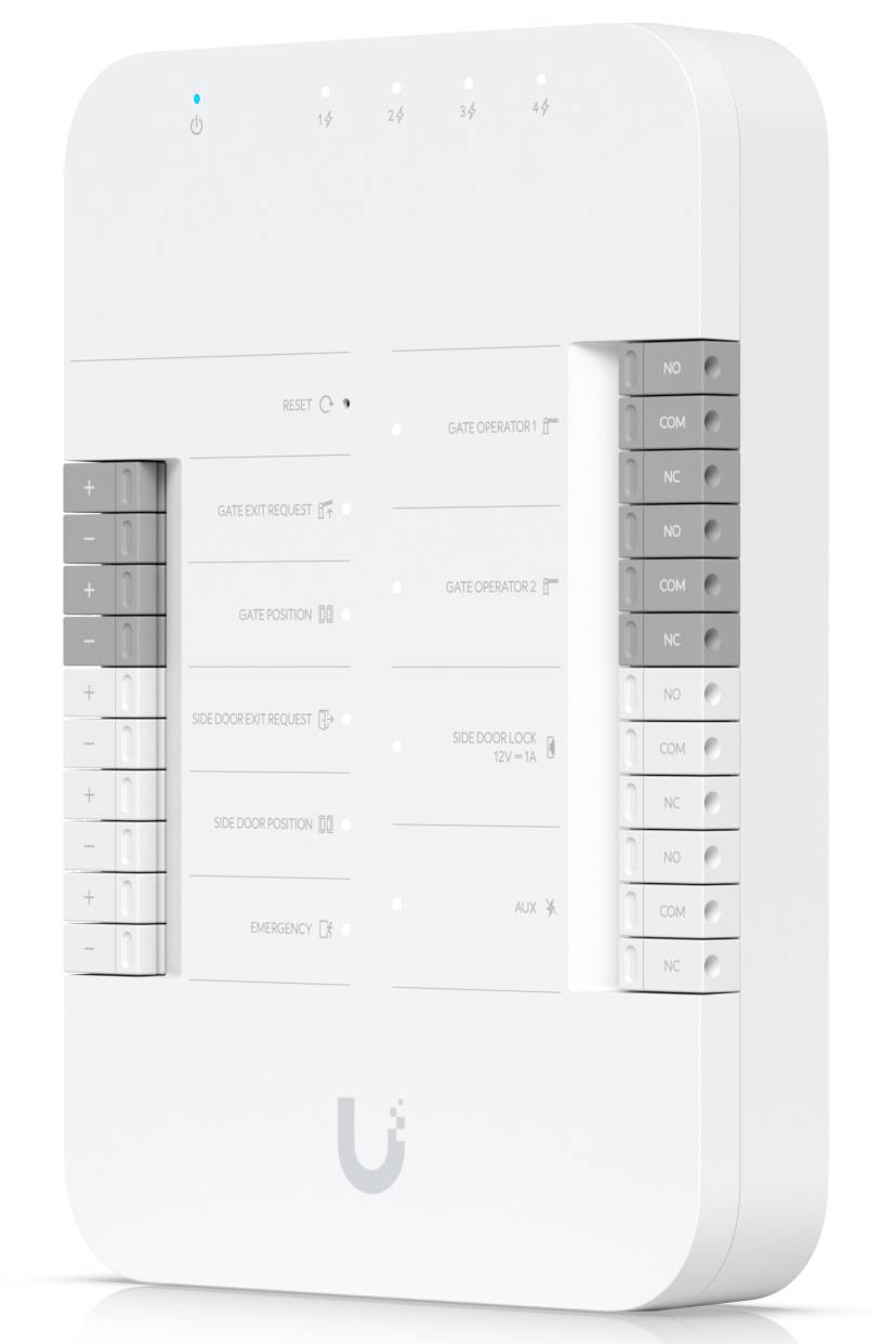 Controlador Portón Riel-Din, PoE++, múltiples relés, UBIQUITI UA-HUB-GATE 3