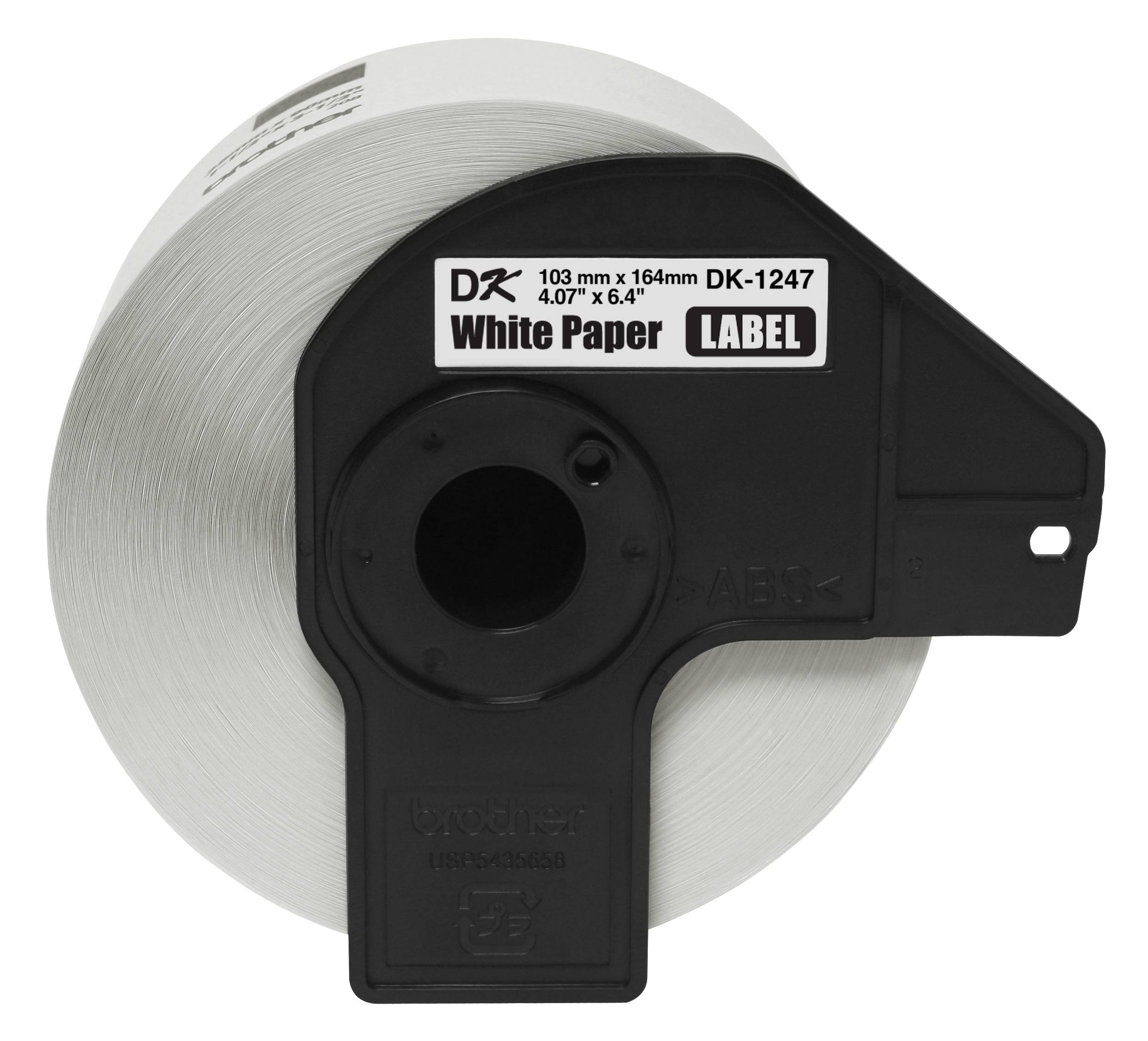 Etiqueta de Papel Brother DK1247, 103mm x 164mm, 180 Etiquetas, Fondo Blanco 1
