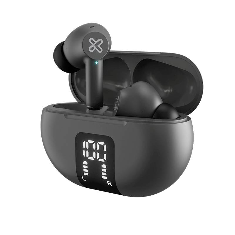 Audífonos Inalámbricos Klip Xtreme EdgeBuds, TWS, Bluetooth 5.4, Gris 1